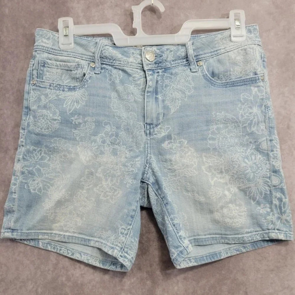 Seven7 Women's Floral Denim Shorts size 12 - Picture 2 of 14